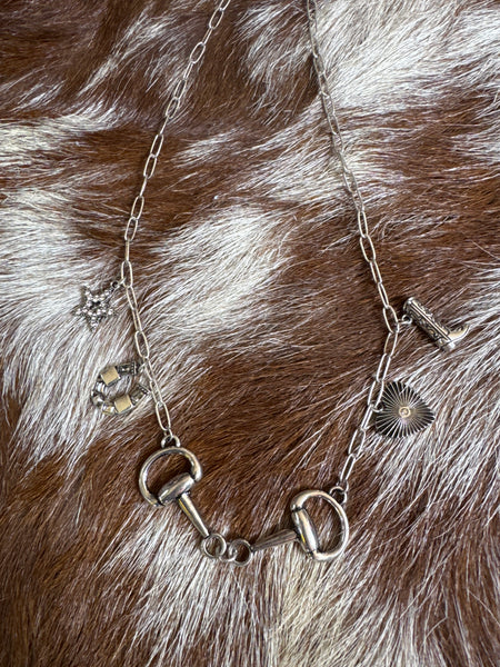 Western Horse Bit Charm Necklace - 2 colors