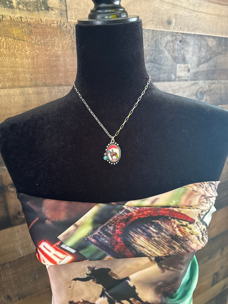 Western Cowboy Killer Theme Necklace