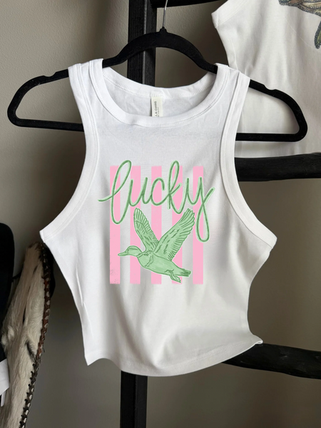 Lucky Duck Cropped Tank
