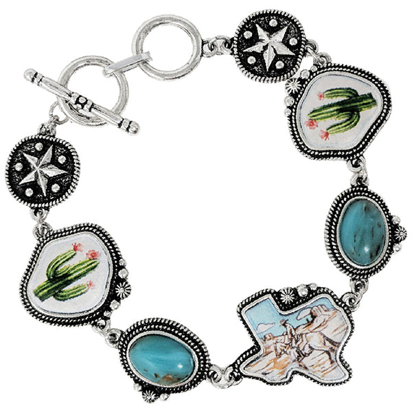 Texas Cowboy Charm Bracelet