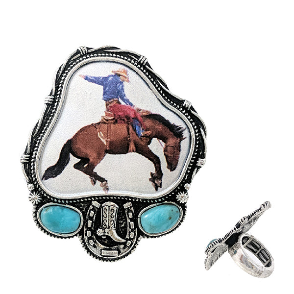 Western Rodeo Stretch Ring