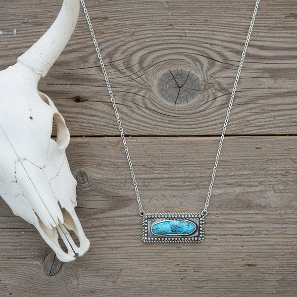 Western Stone Bar Necklace