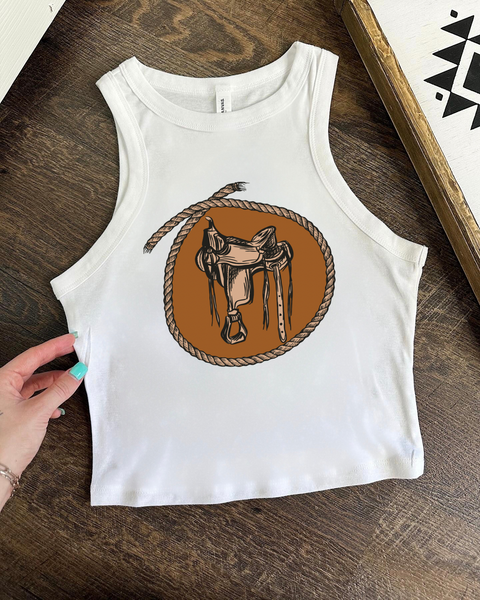 Saddle Up Cropped Tank