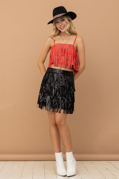 Western Showstopper Studded Fringe Top