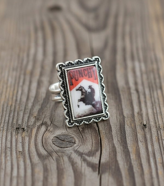 Punchy Graphic Ring