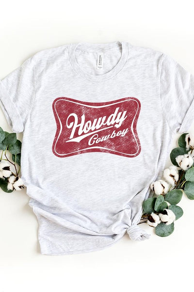 Howdy Cowboy Graphic Tee - Multiple Colors