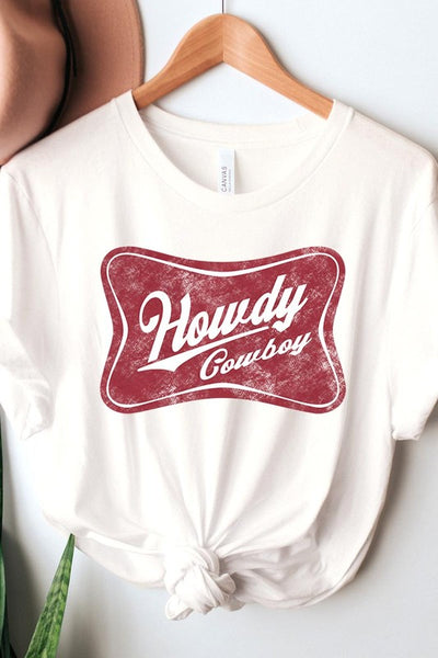 Howdy Cowboy Graphic Tee - Multiple Colors