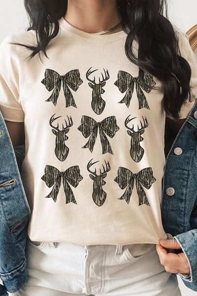 Deer Hunting Camo Bow Graphic Tee