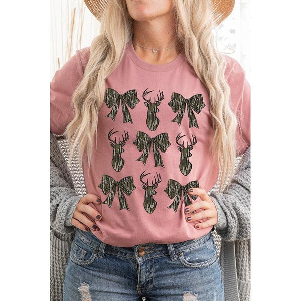 Deer Hunting Camo Bow Graphic Tee