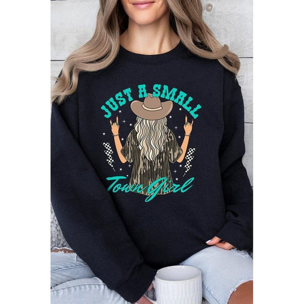 Just a Small Town Girl Camo Fleece Sweatshirts
