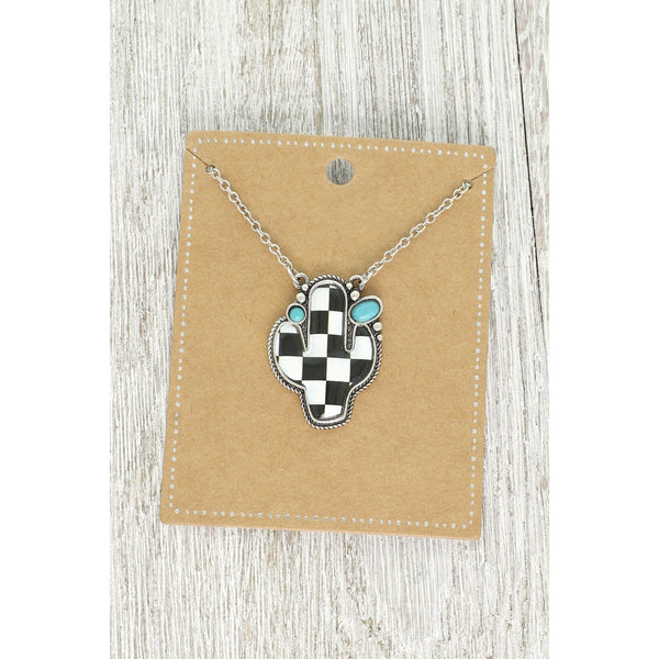 Checker Cactus Necklace