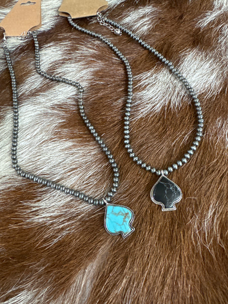 Spade Beaded Necklace