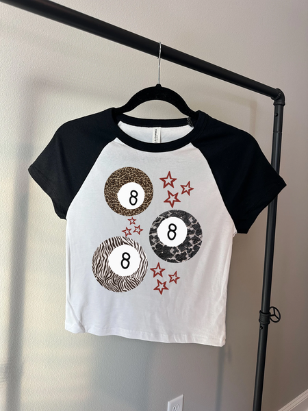 Animal Print 8 Ball Baby Tee