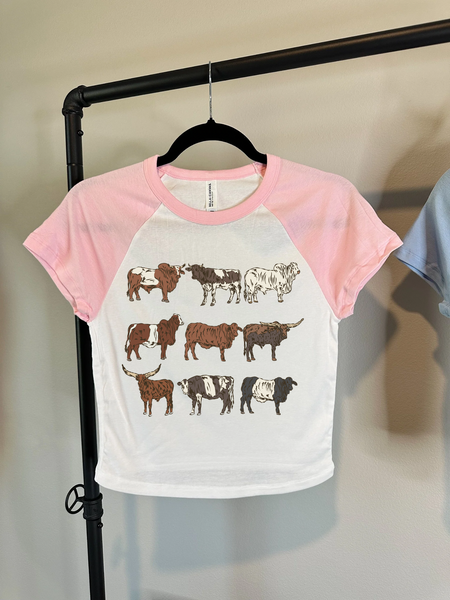 Cattle Collage Baby Tee
