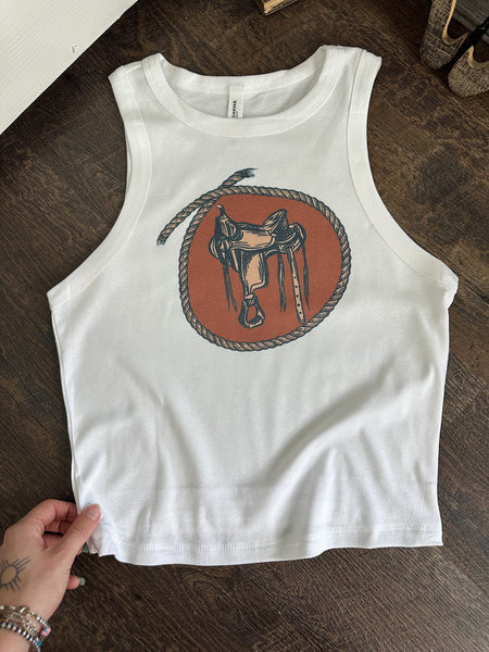 Saddle Up Cropped Tank