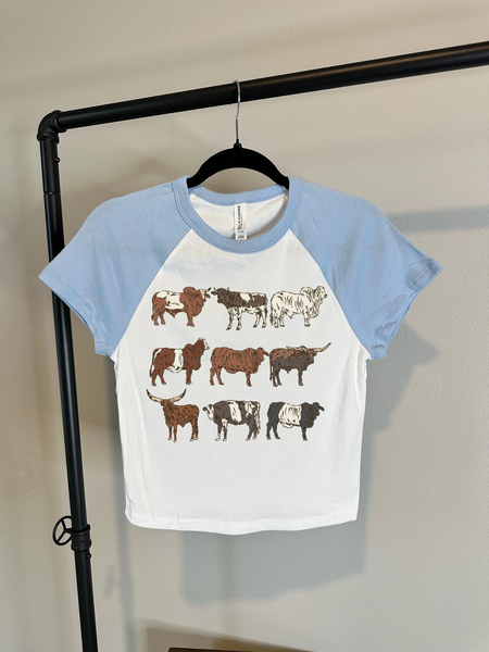 Cattle Collage Baby Tee