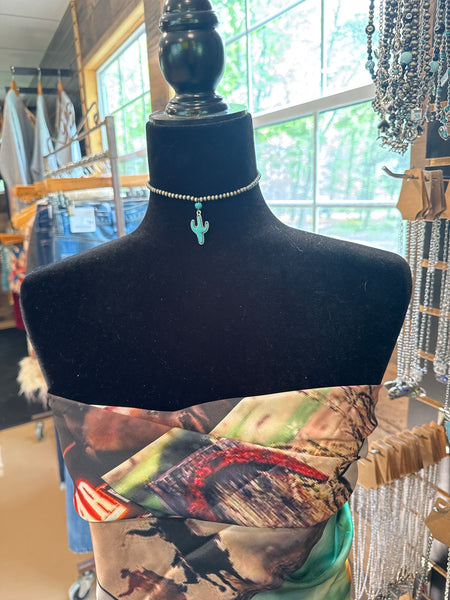 Cactus Choker Necklace