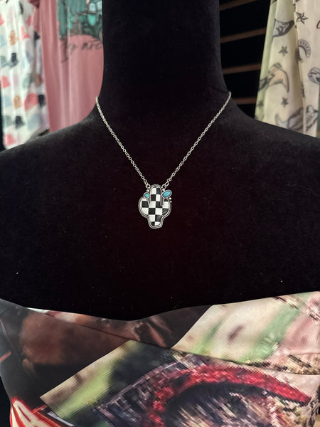 Checker Cactus Necklace