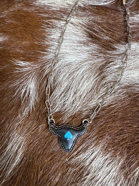 Spade Steer Necklace