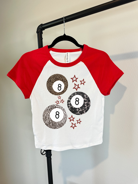 Animal Print 8 Ball Baby Tee