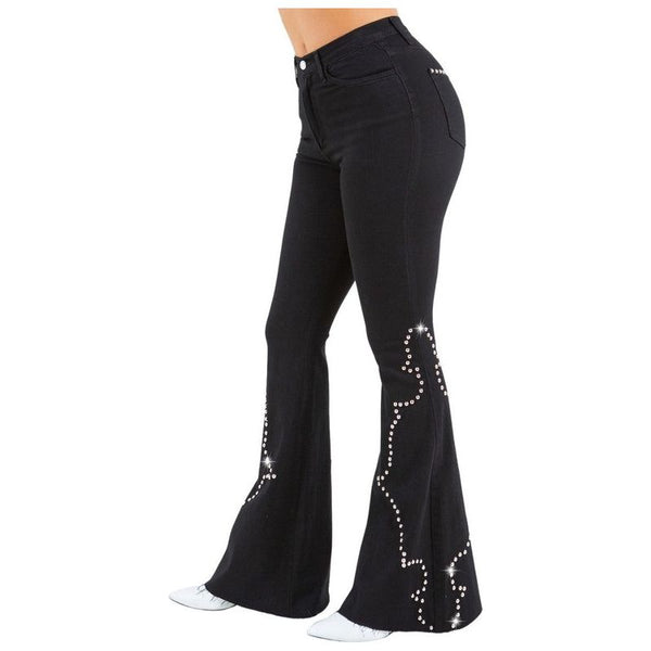 Santa Fe Bell Bottom in Black- Inseam 30