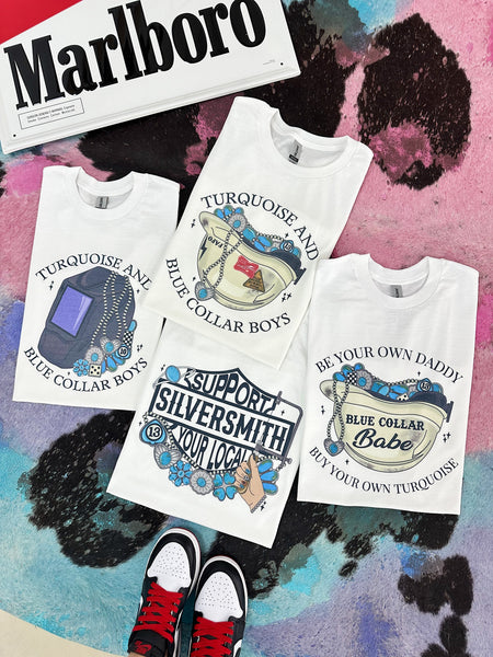 Blue Collar Boys Hard Hat TEE or CREWNECK