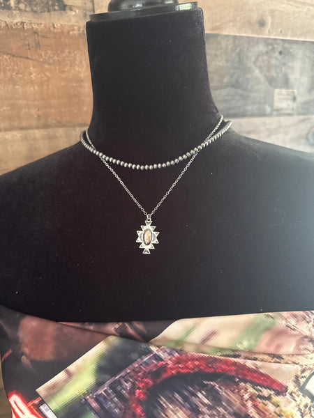 Southwestern Pendant Layered Necklace