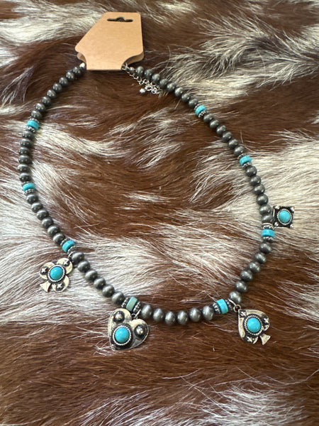 Western Gambler Charm Necklace