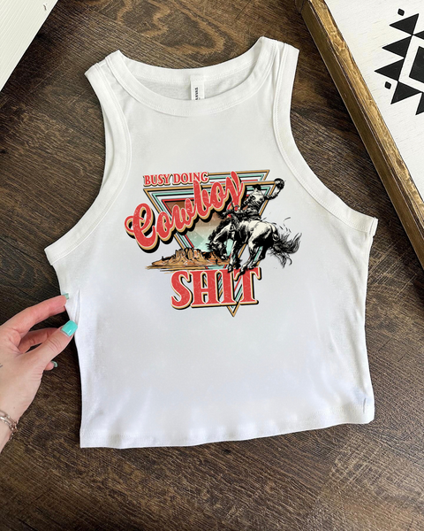 Cowboy Sh!t Cropped Tank