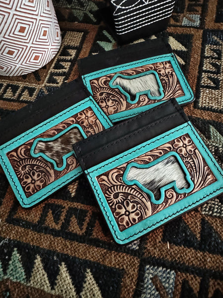 Western Cow Leather Card Case