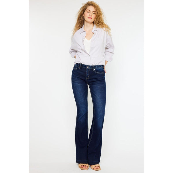 Kancan - Mid Rise Slim Flare Jeans