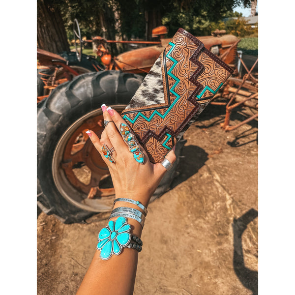 The Sea Moss Waves Wallet a Haute Southern Hyde by Beth Marie Exclusive