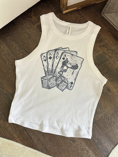 Deck of Cards Cropped Tank