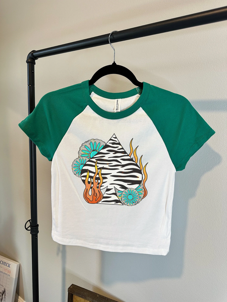 Zebra Spade Baby Tee