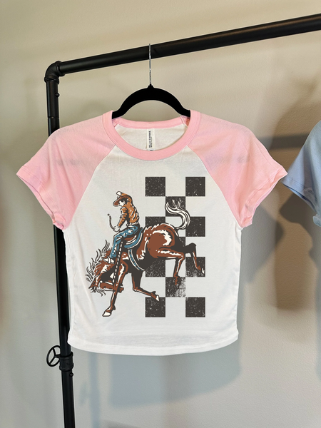 Checkered Cowboy Baby Tee