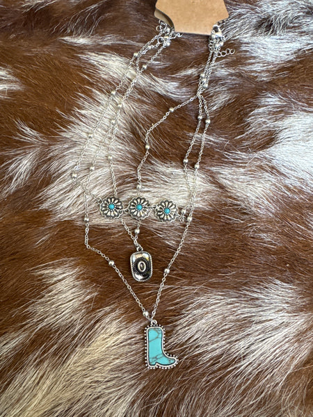 Boot Scootin' Cutie 3pc Necklace Set