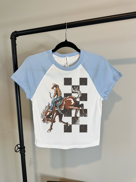 Checkered Cowboy Baby Tee