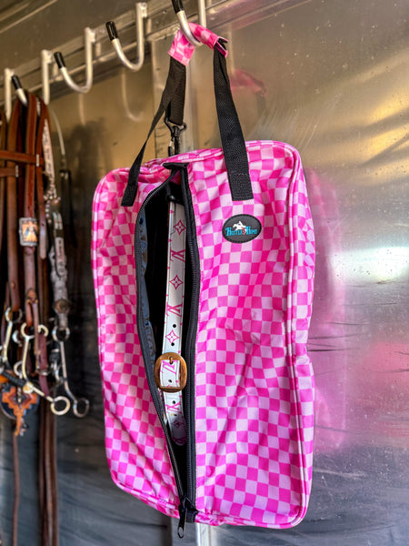 Checks Out (Pink/Pink) Luxury Tack Bag