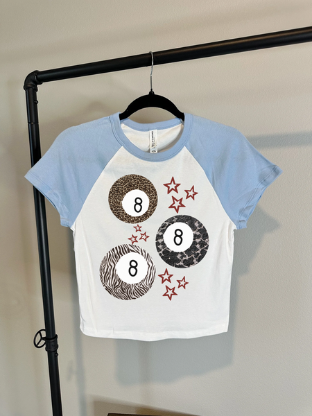 Animal Print 8 Ball Baby Tee