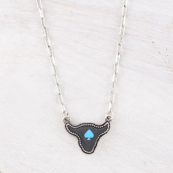 Spade Steer Necklace