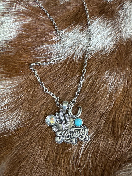 Howdy Rhinestone Necklace