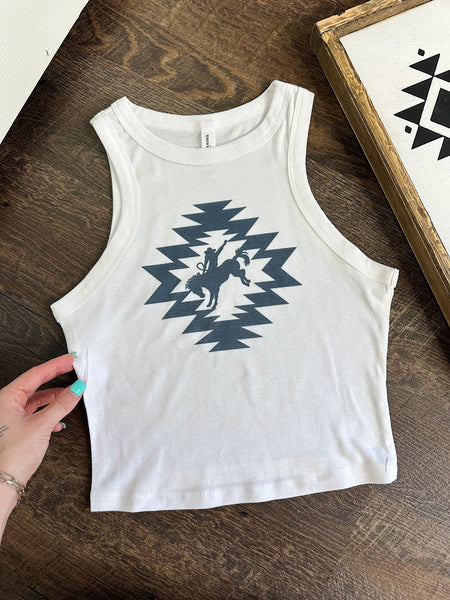 Aztec Bronc Cropped Tank