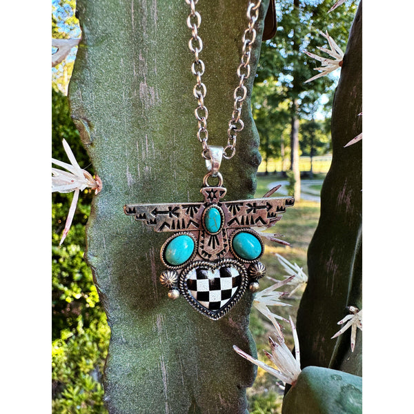 Checker Thunderbird Necklace