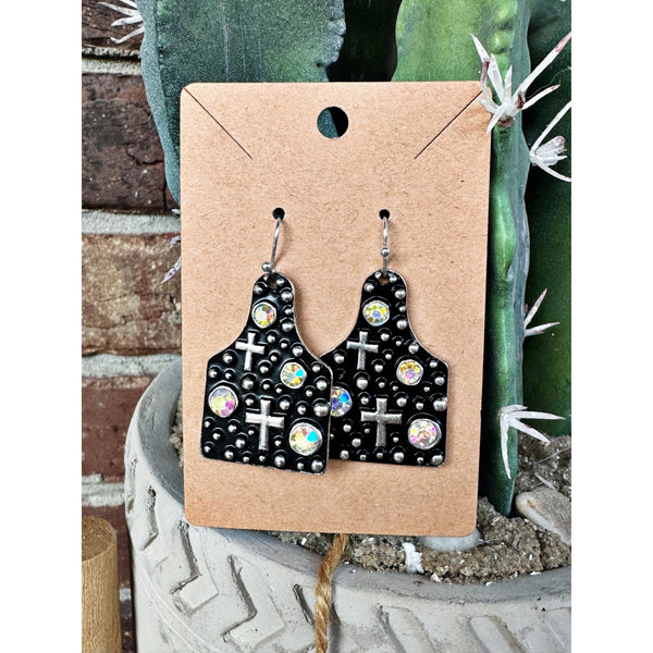 My Church Cattle Tag Earrings