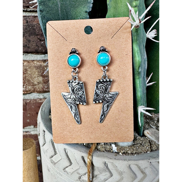 Tooled Bolt Earrings