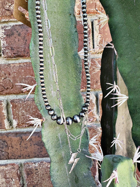 Layered Bolt Necklace