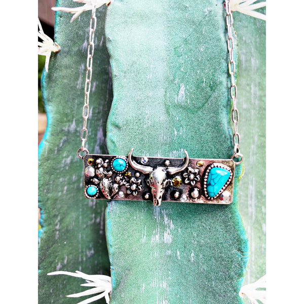 Take No Bull Bar Necklace