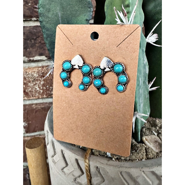 Spaded Earrings - Turquoise