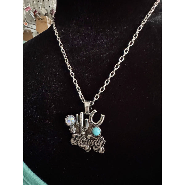 Howdy Rhinestone Necklace