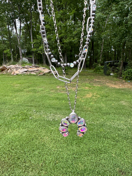 Rhinestone Layered Squash Necklace